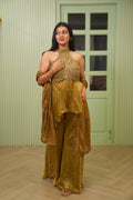 Indo Western - Plazzo Set - Short Plazzo - Mauve