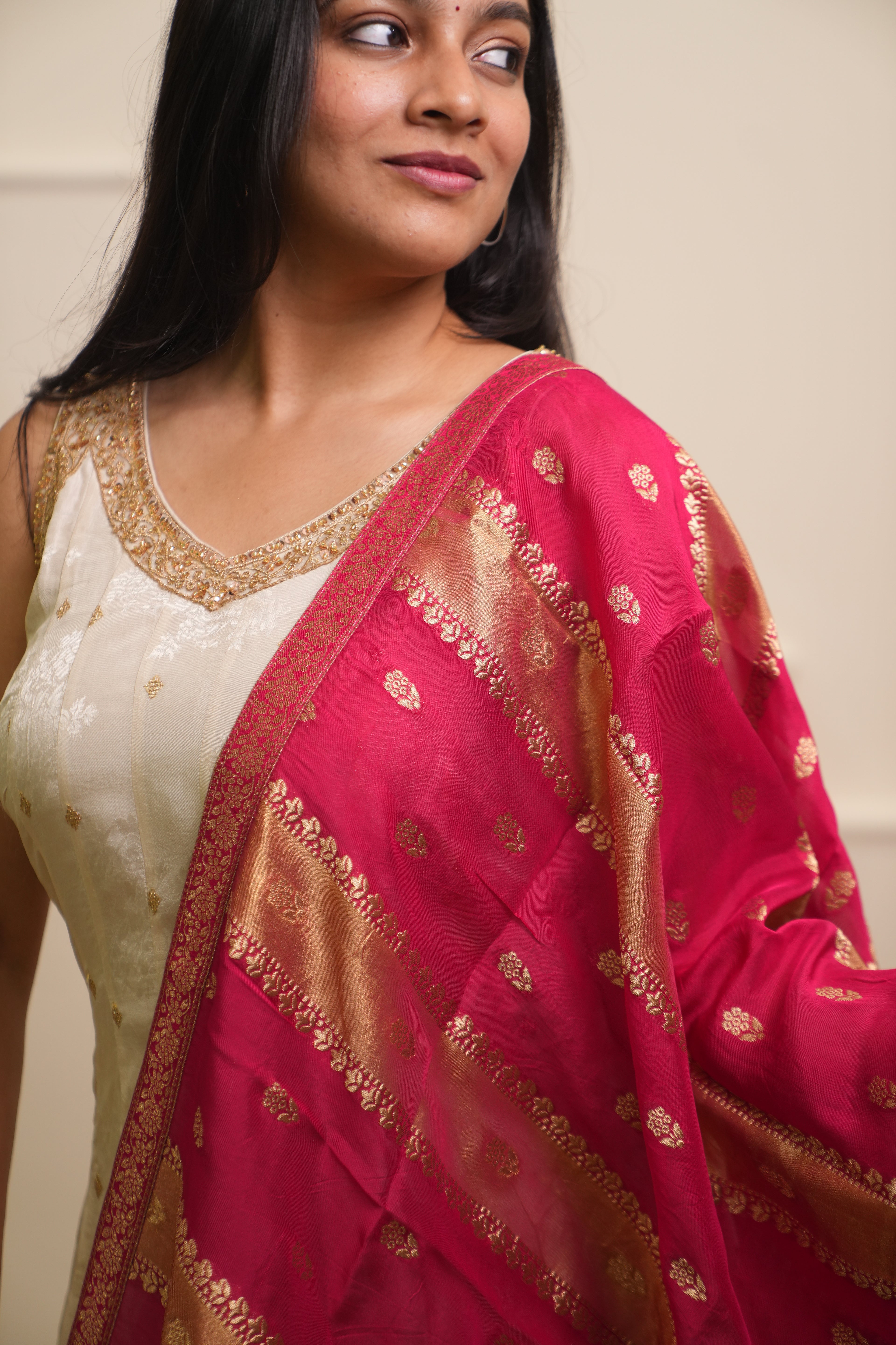 Indo Western| Plazzo Set | Alter Neck - Green